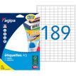 APLI-Agipa - Permanente kleeflaag - wit - 9 x 13 mm 3024 etiket(ten) (16 vel(len) x 189) ronde labels