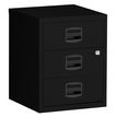 Caisson mobile métallique monobloc - H52 x L41 x P40 cm - 3 tiroirs - noir