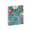 3660942078115-Agenda Sophie Adde - 1 semaine sur 2 pages - 15 x 21 cm - fleurs - Exacompta-Angle gauche-0