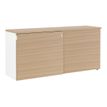 Crédence YES ! - L160 x H75 x P45 - 2 portes coulissantes - Façade et dessus Chêne