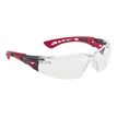 3660740007041-Bollé Safety Rush+ - Lunettes de protection - noir et rouge - incolore-Angle gauche-0