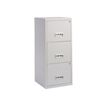 Classeur 3 tiroirs pour dossiers suspendus - 95,7 x 40 x 40 cm - gris