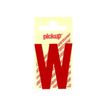 8711234243225-Pickup - Étiquette autocollante - 150 mm - Lettre W - rouge brillant-Avant-0