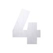 PICKUP Home - Teken - number - 145 mm (height) - geborsteld aluminium