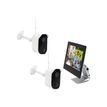 3700224763480-MCL  Kit de vidéosurveillance Wifi -  écran tactile, NVR intégré, 2 caméras + carte Mi-Angle gauche-1