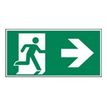 Pickup - Panneau de signalisation - 300 x 150 mm - Sortie d'urgence flèche droite - direction