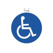 3130630670278-Exacompta - Panneau adhésif - Réservé handicapés - 30 cm de diamètre-Avant-0