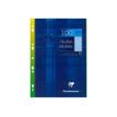 Clairefontaine - Papier met losse bladeren - A4 - 50 vellen / 100 pagina's - blauw - Seyès - met meerdere gaten