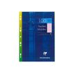 Clairefontaine - Papier met losse bladeren - A4 - 50 vellen / 100 pagina's - roze - Seyès - met meerdere gaten