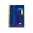 Clairefontaine - Papier met losse bladeren - A4 - 50 vellen / 100 pagina's - groen - Seyès - met meerdere gaten