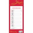 CBG 411 - Maandblokkalender - 2020 - maandweergave - 12 vellen - 190 x 420 mm - met datum