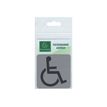 3130630671916-Exacompta - Pictogramme - Handicapés - 75 x 75 mm - aluminium brossé-Avant-0