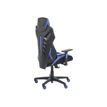 3701338800719-Fauteuil gamer POPER-M - accoudoirs réglables - noir et bleu-Arrière-3