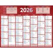 CBG Bleu & rouge 215 - Bankkalender - wandmontage - 2020 - 7 maanden per pagina - 210 x 265 mm - met datum