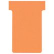 Nobo - T-kaart - 4.85 x 8.5 cm - Formaat 2 - oranje (pak van 100) - voor P/N: 1900393, 1900398, 1900403