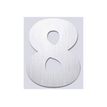 PICKUP Home 3D - Teken - number - 145 mm (height) - voor bevestiging op oppervlak - geborsteld aluminium