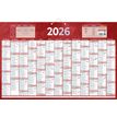 3592930026535-Calendrier bancaire année civile BOUCHUT "228 Rouge" 43 x 65 cm coloris rouge 70 %--0