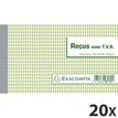 3130632231729-Exacompta - 20 Manifolds Carnets de reçus avec TVA - 50 dupli - 10,5 x 18 cm--0
