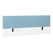 3483600495198-Écran de séparation pour bureau SUNDAY - L140 x H60 - tissu bleu azur-Angle gauche-0