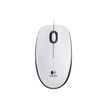 Logitech M100 - Muis - rechts- en linkshandig - optisch - 3 knoppen - met bekabeling - USB - wit