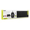 3567049009052-PORT Connect - ensemble clavier et souris sans fil + tapis de souris - AZERTY-Angle gauche-3