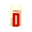 PICKUP LETTERING MONO Nobel - Zelfklevend etiket - voorgedrukt: D - glanzend rood