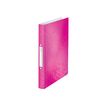 4002432106349-Leitz WOW - classeur à anneaux - pour A4 - capacité : 190 feuilles - rose métallisé-P_300018795_1-0