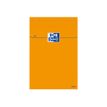 Oxford Bloc Orange - Blok - geniet - 85 x 120 mm - 80 vellen / 160 pagina's - extra wit papier - van ruiten voorzien - oranje hoes