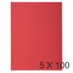 3288583301128-Exacompta Super 210 - 5 Paquets de 100 Chemises - 210 gr - rouge--0