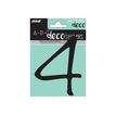 8711234003485-Pickup Déco Lynn - Étiquette autocollante 120 mm - Chiffre 4 - noir-Avant-0