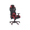 3701338800702-Fauteuil gamer POPER-M - accoudoirs réglables - noir et rouge-Angle gauche-1