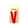 8711234243218-Pickup - Étiquette autocollante - 150 mm - Lettre V - rouge brillant-Avant-0