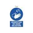 3130630671190-Exacompta - Panneau de signalisation adhésif - Désinfection des mains obligatoire - 230 x 330 mm-Avant-0