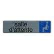 3130630671671-Exacompta - Pictogramme - Salle d'attente - 44 x 165 mm - aluminium brossé-Avant-0