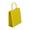 50 Sacs cadeau kraft - poignées torsadées - 22 cm x 12 cm x 31 cm - jaune