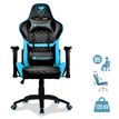 COUGAR Armor One Sky Blue - Stoel - hoge rug - armsteunen - T-vormig - kanteling - draaibaar - staal, PVC-leer - luchtblauw