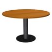 3253310171350-Table de réunion ronde - diam 100 cm - pieds tulipe anthracite - plateau imitation merisi-P_400001659_1-0