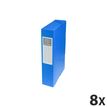 Exacompta Exabox - Doosmap - 60 mm - A4 - voor 500 vellen - blauw gevlekt (pak van 8)