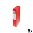 Exacompta Exabox - Doosmap - 60 mm - A4 - voor 500 vellen - rood gevlekt (pak van 8)