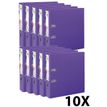 Exacompta Prem'Touch - Rugmap - 80 mm - A4 Maxi - voor 760 vellen - viooltjes paars (pak van 10)
