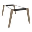 3253310171763-Bureau WOODY Manager - L180 x P100 x H72,5 cm - pieds chêne traverse blanche - plateau im-P_400001883_3-2