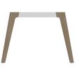 3253310171794-Bureau WOODY Manager - L210 x P100 x H72,5 cm - console retour à droite L200 x P60 cm - pieds blanc - -P_400001886_2-1