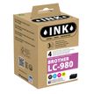 Inktcartridge compatible Brother LC980 - pack de 4 - noir, cyan, magenta, jaune - Ink K10347W4 