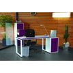 mti MT1 Elégance - Tafel - rechthoekig - wit, pruim