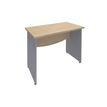 Burocean Dual - Bureau - vierkant - licht eiken - aluminium basis