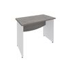 Burocean Dual - Bureau - vierkant - grijs eiken - wit basis