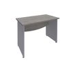 Burocean Dual - Bureau - vierkant - grijs eiken - aluminium basis