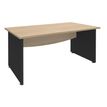 Burocean Dual - Bureau - rechthoekig - licht eiken - antraciet basis