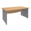 Burocean Dual - Bureau - rechthoekig - beuken - aluminium basis