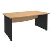 Burocean Dual - Bureau - rechthoekig - beuken - antraciet basis